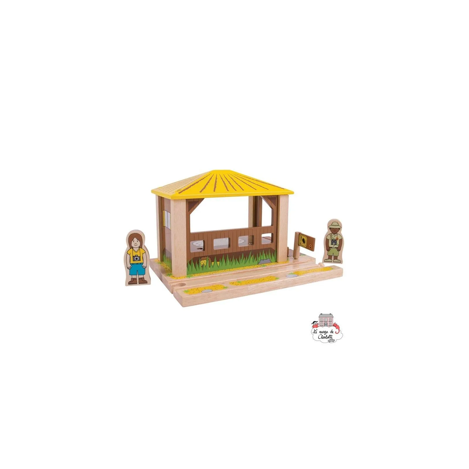 Safari Outpost - BIG-BJT276 - Bigjigs - Wooden Railway and Trains - Le Nuage de Charlotte