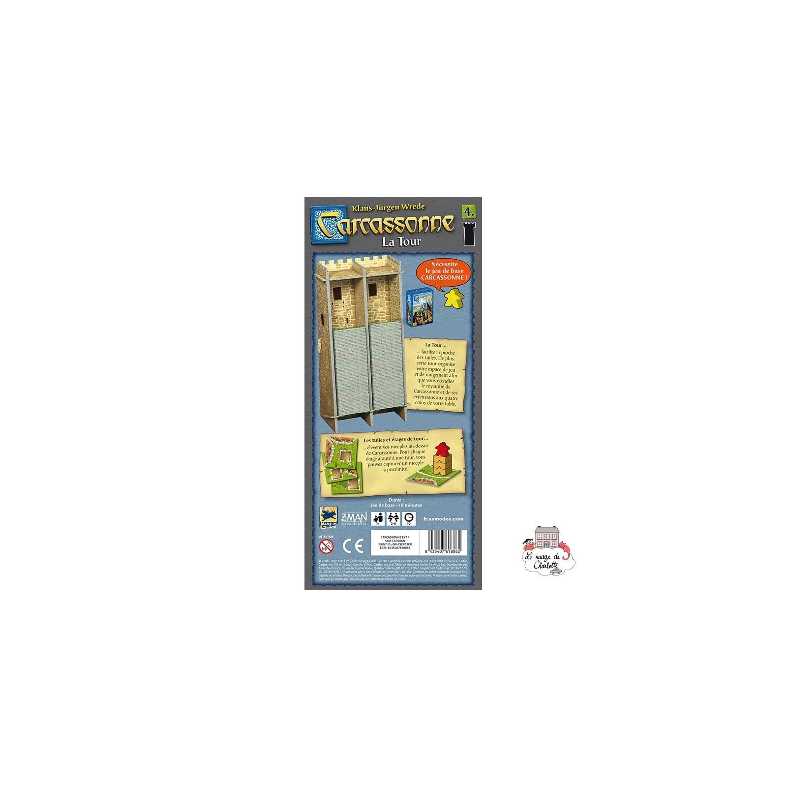 Carcassonne - Ext. 4 La Tour - ZMA-70318 - Z-Man - Board Games - Le Nuage de Charlotte