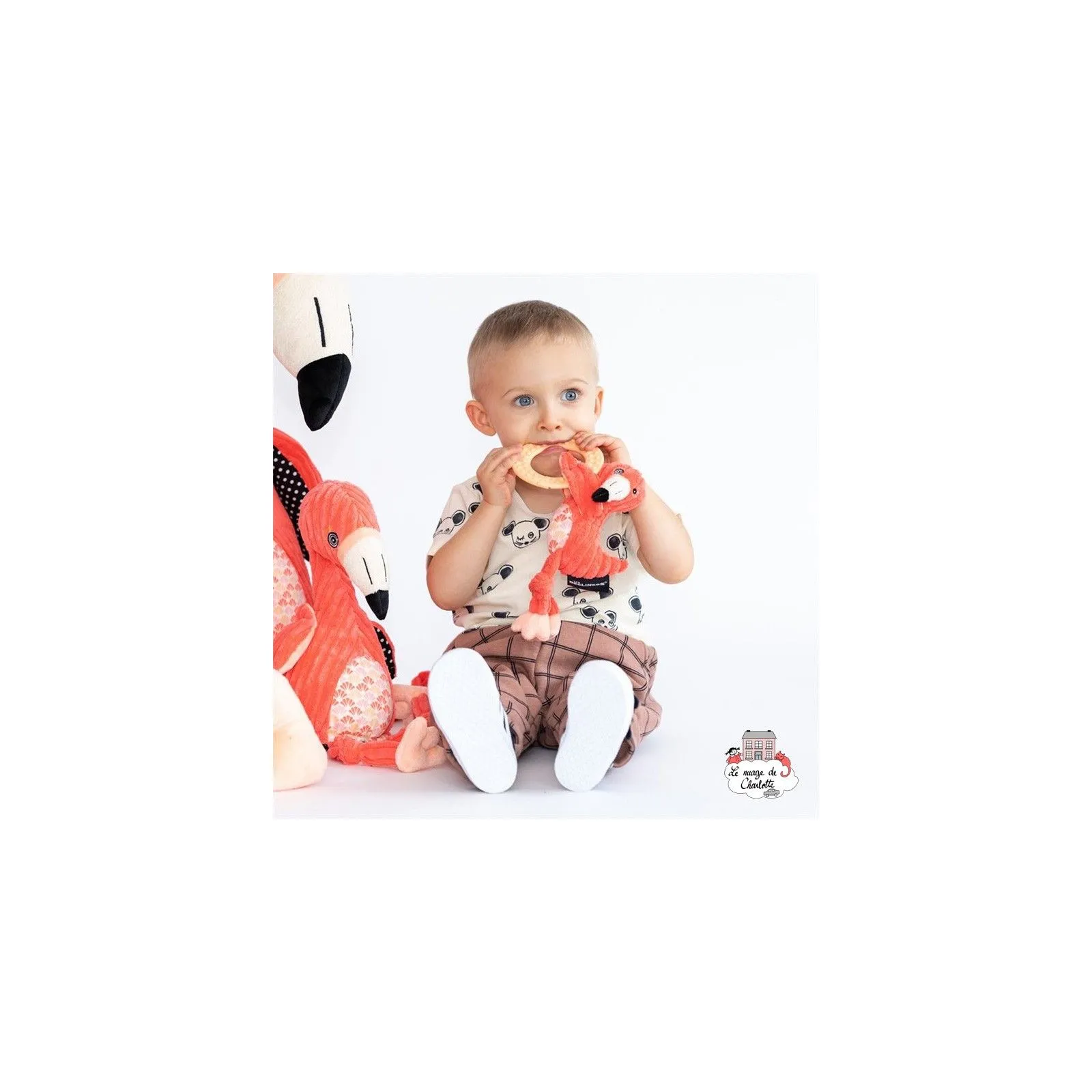 Chewing toy Flamingos the flamingo - DEG-36125 - Les Déglingos - Chewy Toys - Le Nuage de Charlotte