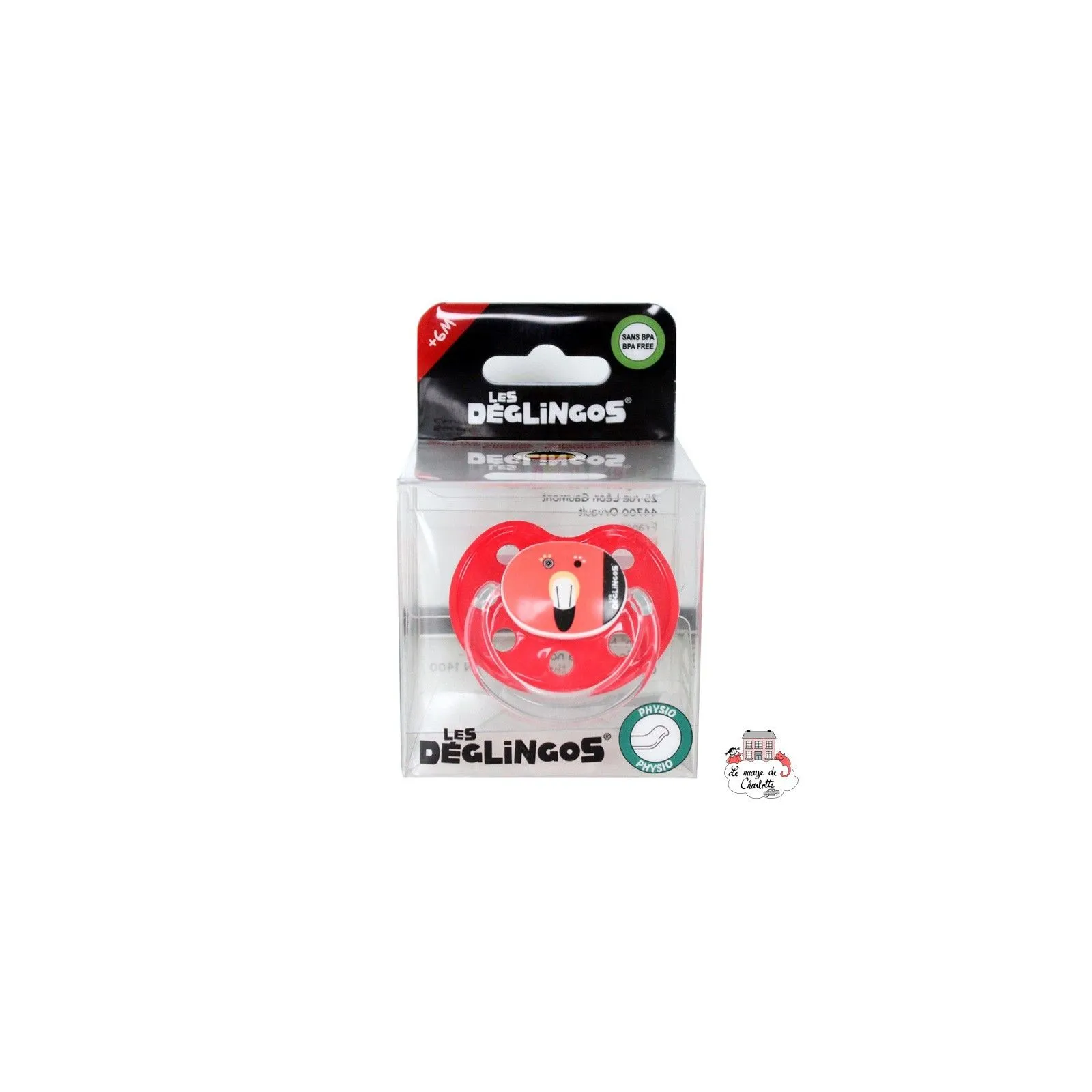 Sucette silicone Flamingos le flamant rose - DEG-60125 - Les Déglingos - Biberons et accessoires - Le Nuage de Charlotte
