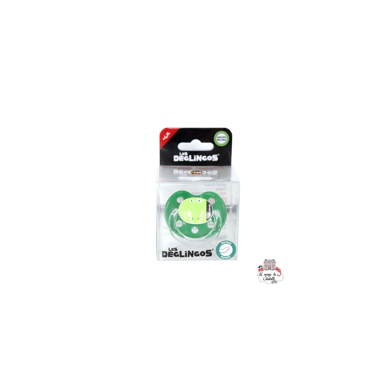 Silicone dummy Aligatos the alligator - T1 (0-6 months) - DEG-60124 - Les Déglingos - Baby bottles and pacifiers - Le Nuage d...