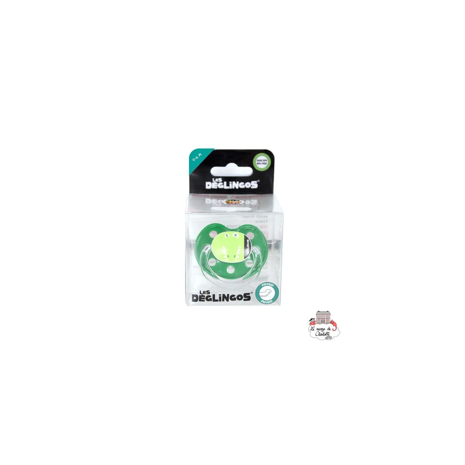 Silicone dummy Aligatos the alligator - T1 (0-6 months) - DEG-60124 - Les Déglingos - Baby bottles and pacifiers - Le Nuage d...