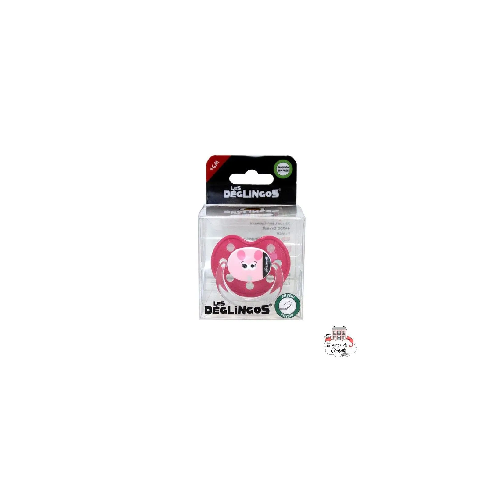Silicone dummy Coquelicos the mouse - DEG-60123 - Les Déglingos - Baby Bottles and accessories - Le Nuage de Charlotte