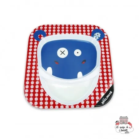Melamine Plate Hippipos the Hippo - DEG-55117 - Les Déglingos - Plates and Bowls - Le Nuage de Charlotte