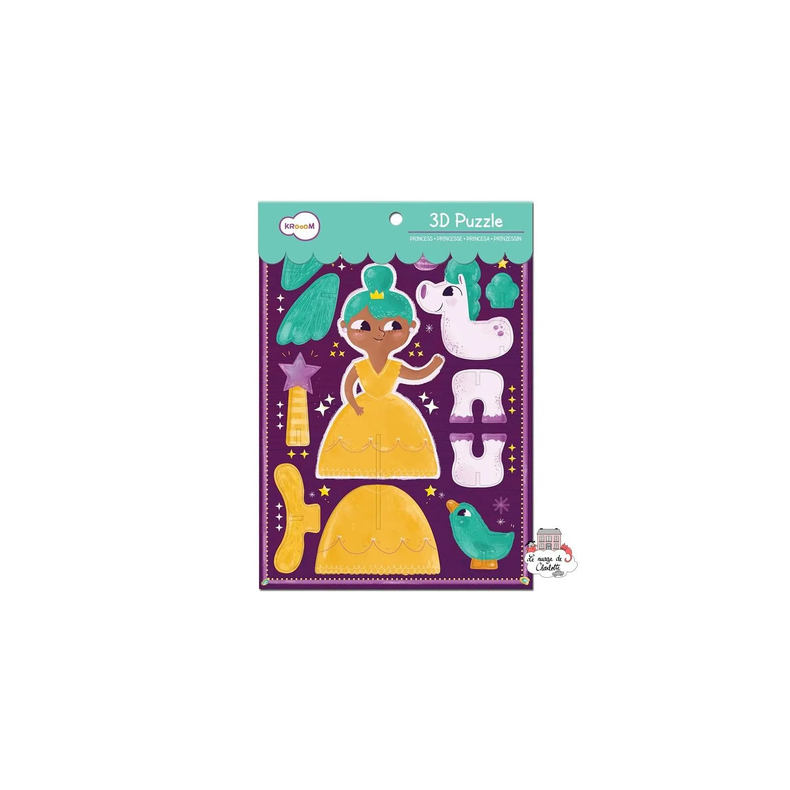 3D Puzzle - Princesse - KRO-K-702 - Krooom - Puzzles 3D - Le Nuage de Charlotte