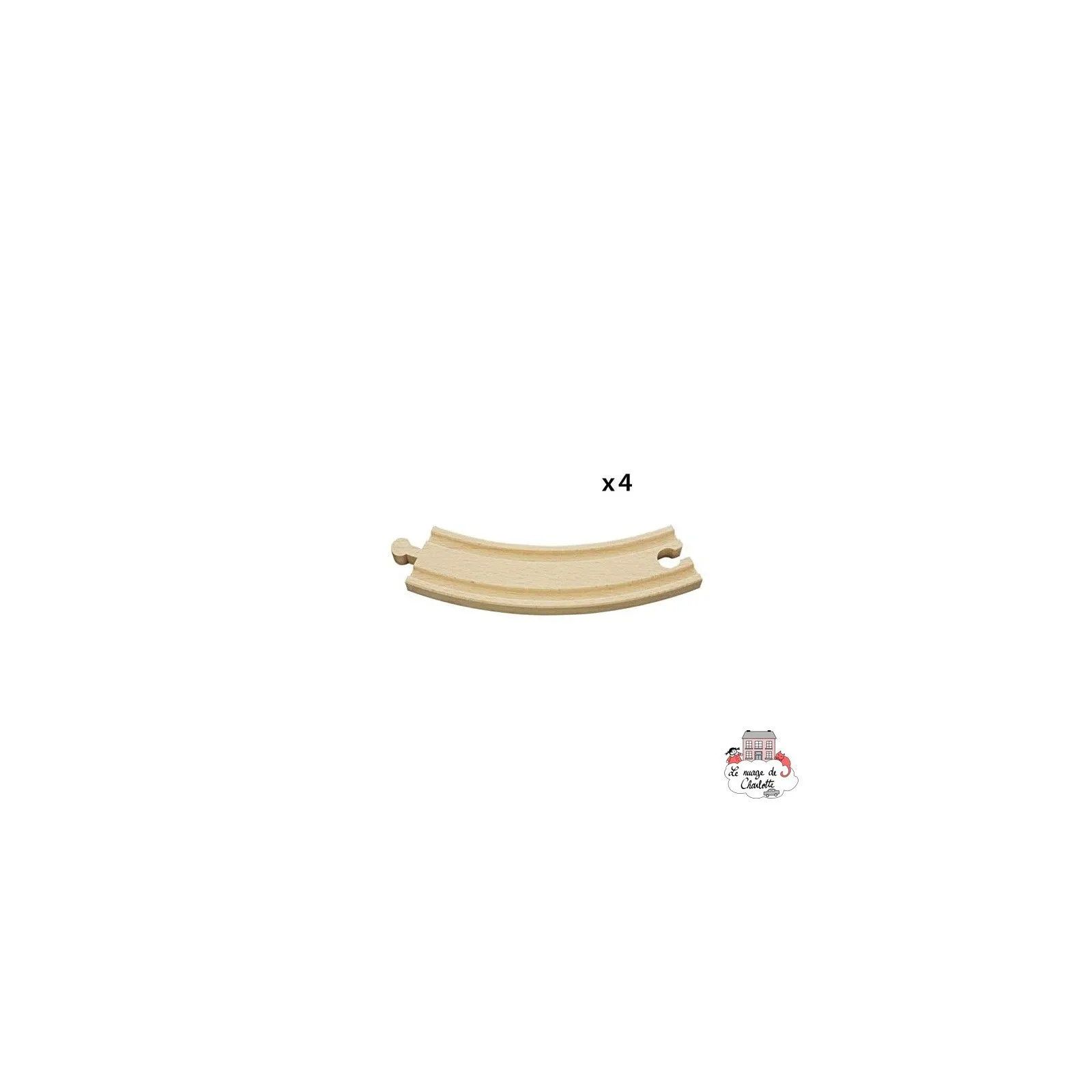 Large Curved Tracks - BRI-33342 - Brio - Wooden Railway and Trains - Le Nuage de Charlotte
