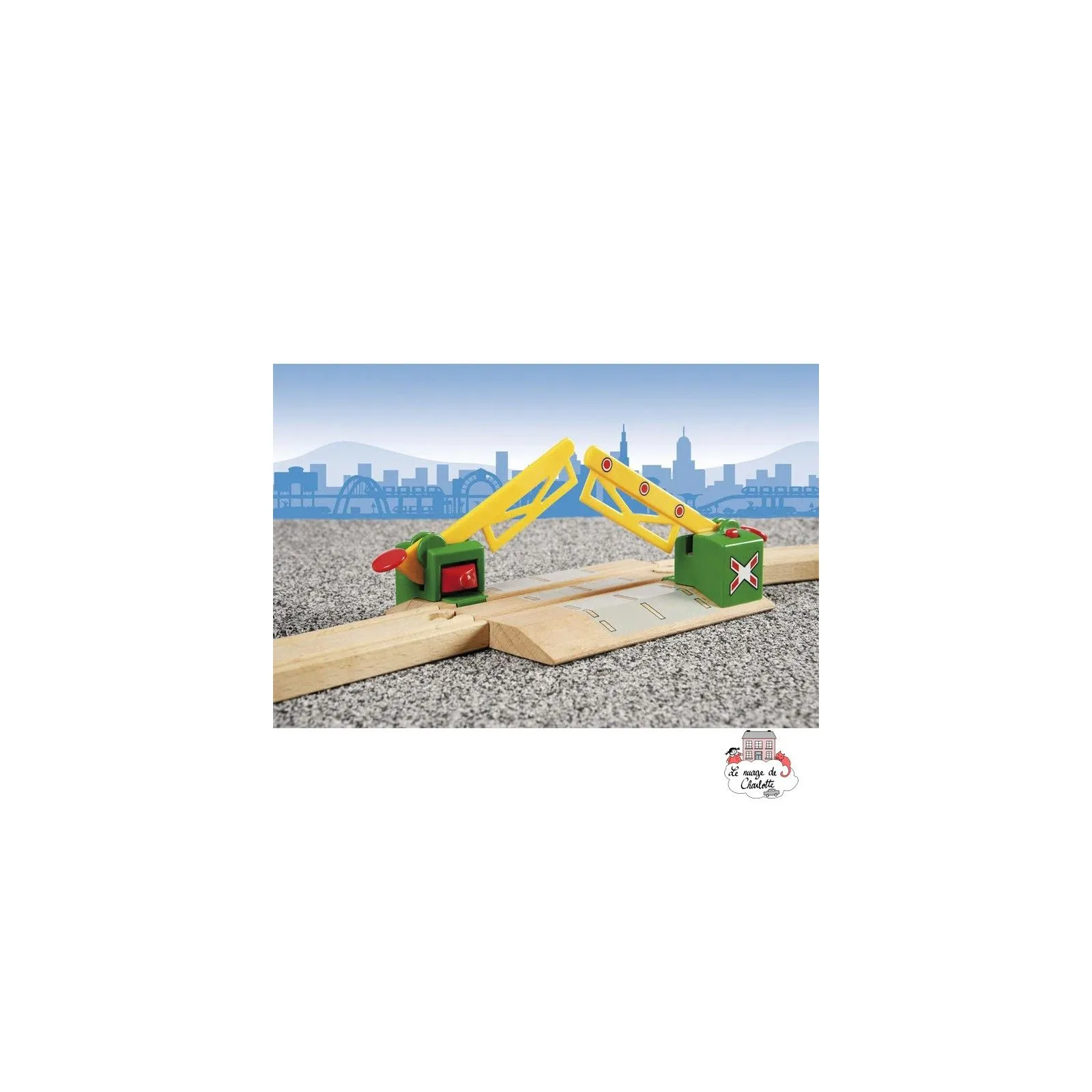 Passage à niveau magnétique - BRI-33750 - Brio - Petits trains en bois - Le Nuage de Charlotte