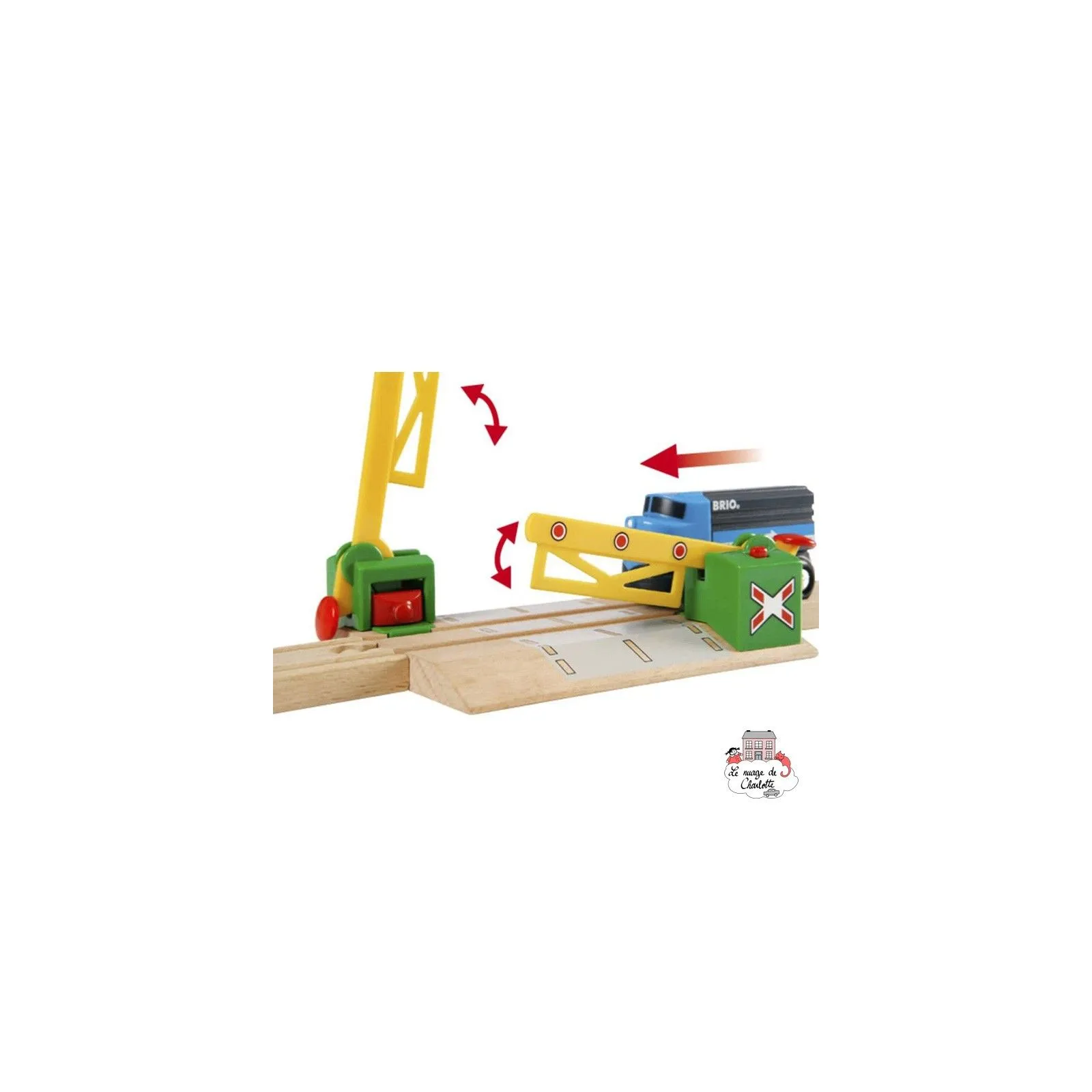 Passage à niveau magnétique - BRI-33750 - Brio - Petits trains en bois - Le Nuage de Charlotte