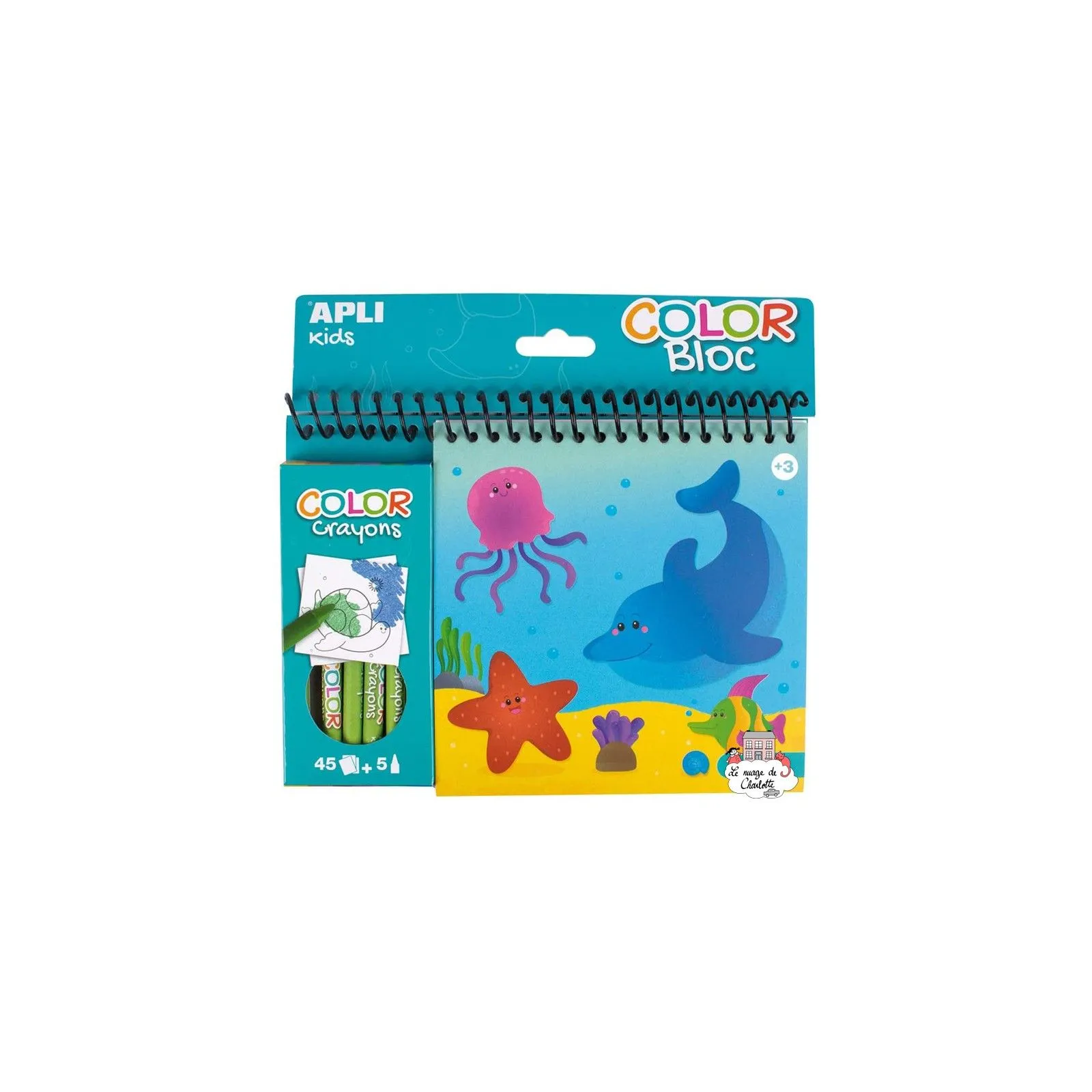 Marine Book Paint with Crayons - APL-15208 - APLI - Drawings and paintings - Le Nuage de Charlotte