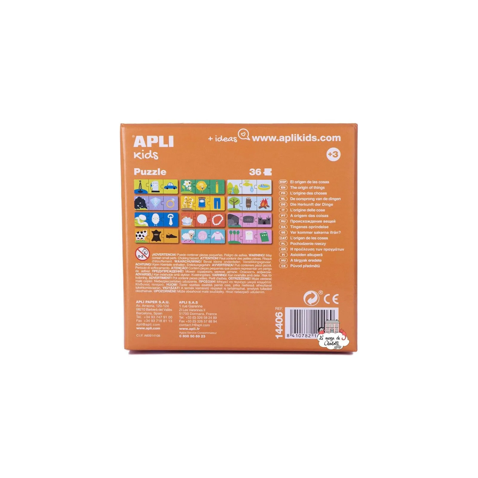 Puzzle L'origine des choses - APL-14406 - APLI - Pour les petits - Le Nuage de Charlotte