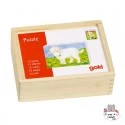 Cube puzzle baby animals - GOK-8657872 - Goki - Wooden Puzzles - Le Nuage de Charlotte