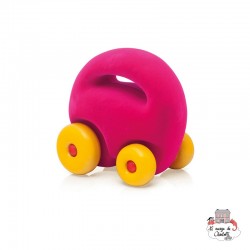 Rubbabu Mascot Car pink - RUB-26189 - Rubbabu toys - Push along - Le Nuage de Charlotte