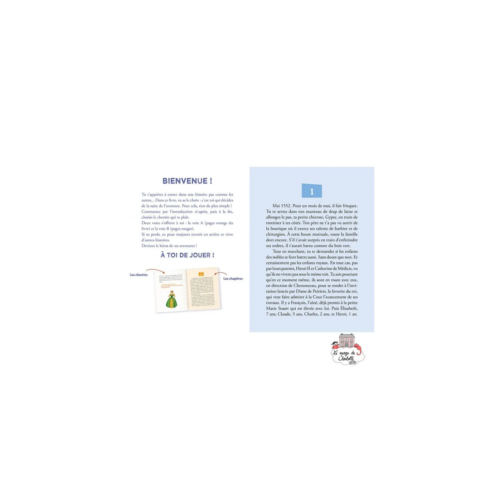 Deviens le héros - Intrigues royales au château - AUZ-9782733879450 - Editions Auzou - Romans - Le Nuage de Charlotte