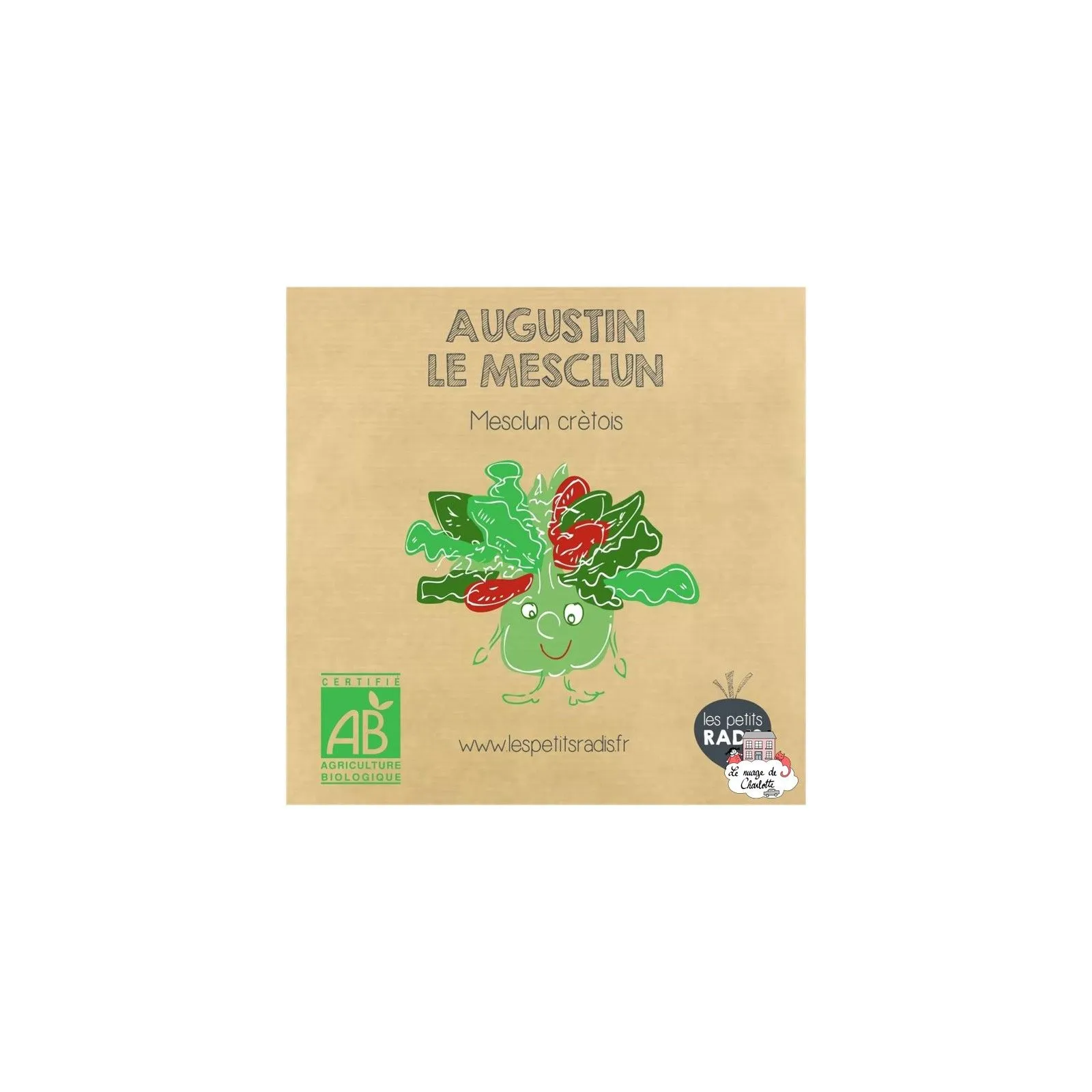 Mini kit de graines BIO d'Augustin le mesclun - LPR-G141 - Les Petits Radis - Nature et découvertes - Le Nuage de Charlotte