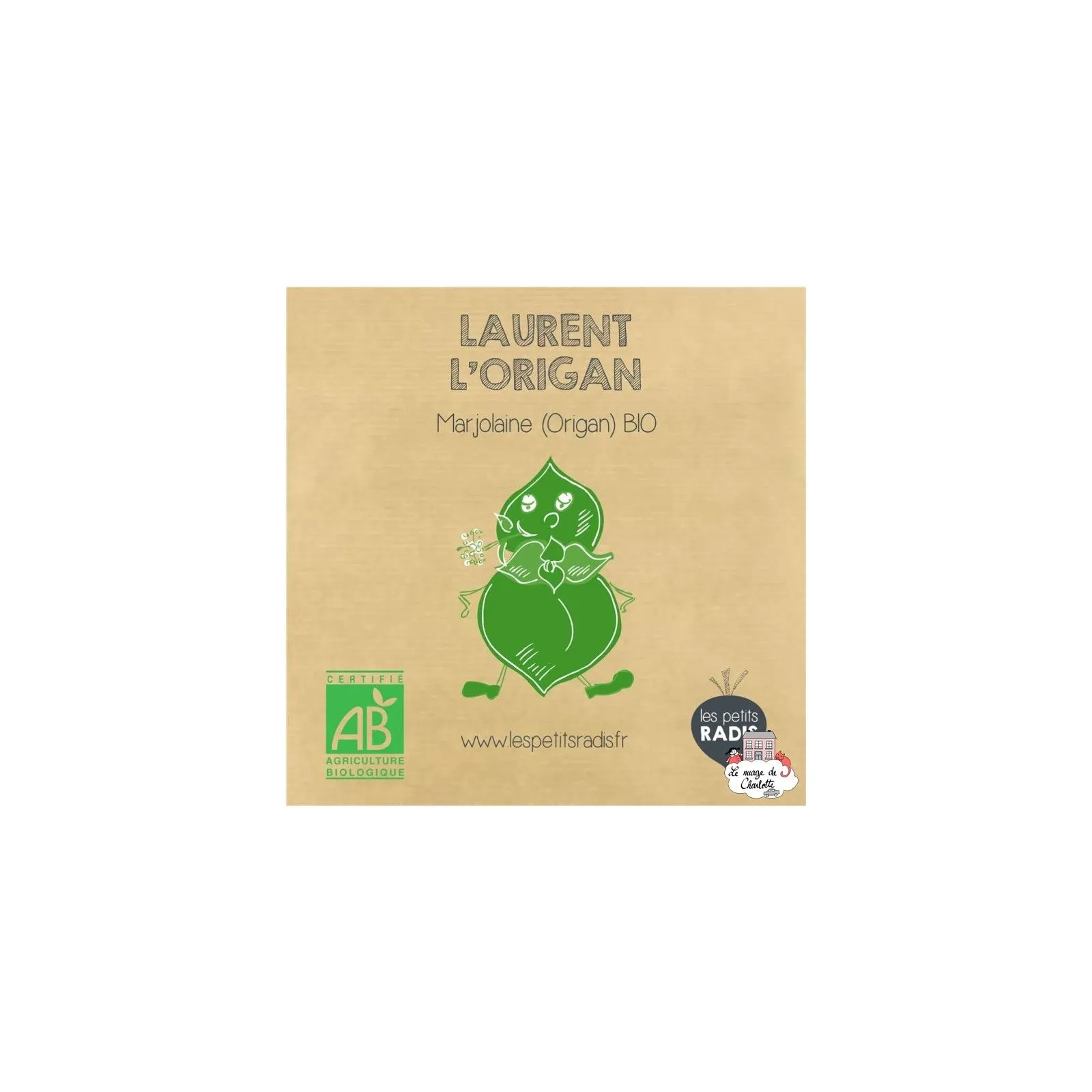 Mini kit de graines BIO de Laurent l'origan - LPR-G081 - Les Petits Radis - Nature et découvertes - Le Nuage de Charlotte