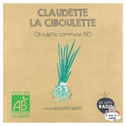 Mini kit de graines BIO de Claudette la ciboulette - LPR-G061 - Les Petits Radis - Nature et découvertes - Le Nuage de Charlotte