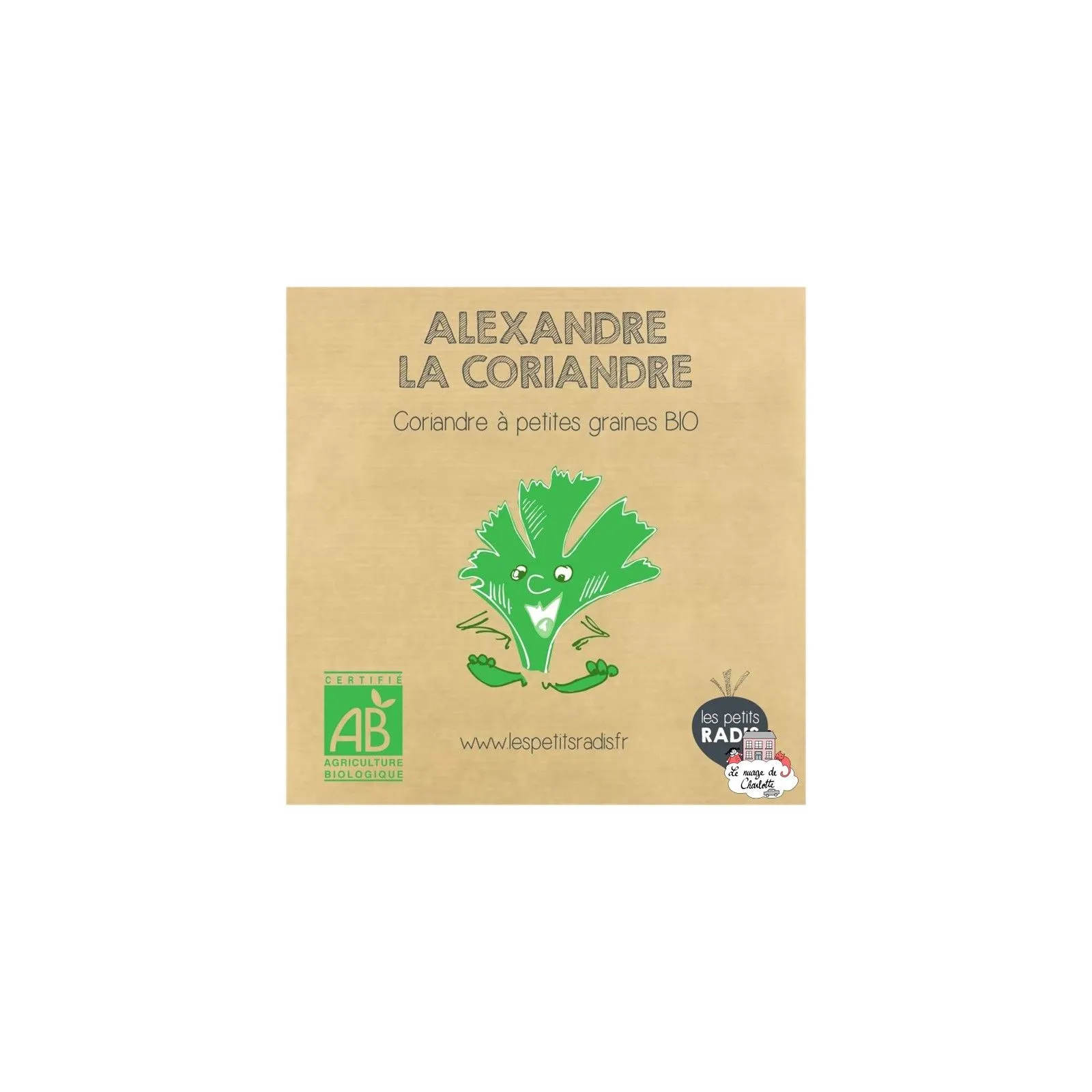 Mini kit de graines BIO d'Alexandre la coriandre - LPR-G071 - Les Petits Radis - Nature et découvertes - Le Nuage de Charlotte