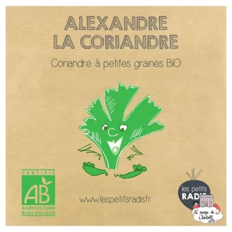 Mini organic seeds kit of Alexander the coriander - LPR-G071 - Les Petits Radis - Nature and discoveries - Le Nuage de Charlotte