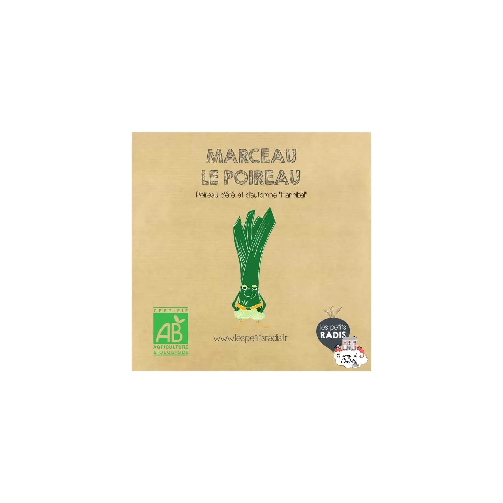 Mini kit de graines BIO de Marceau le poireau - LPR-G232 - Les Petits Radis - Nature et découvertes - Le Nuage de Charlotte