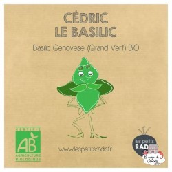 Mini kit de graines BIO de Cédric le basilic - LPR-G041 - Les Petits Radis - Nature et découvertes - Le Nuage de Charlotte