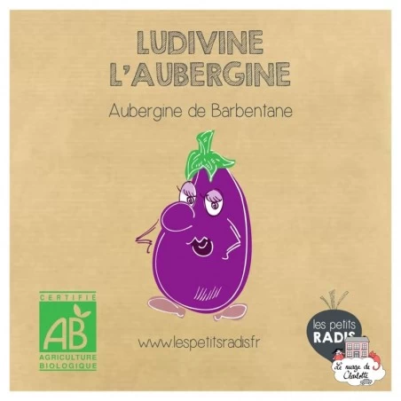 Mini organic seed kit of Ludivine aubergine - LPR-G211 - Les Petits Radis - Nature and discoveries - Le Nuage de Charlotte