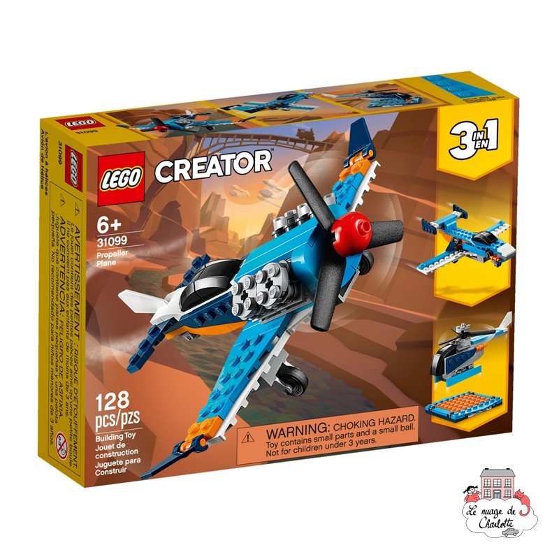 Hélicoptère LEGO 31099 Creator 3 en 1 L'avion à hélice Jeu de Construction 