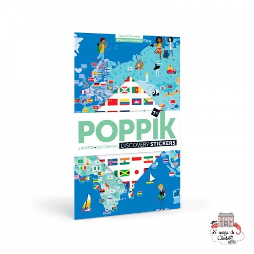 Discovery Stickers - Flags of the World - POP-DIS001 - Poppik - Stickers and gommettes - Le Nuage de Charlotte