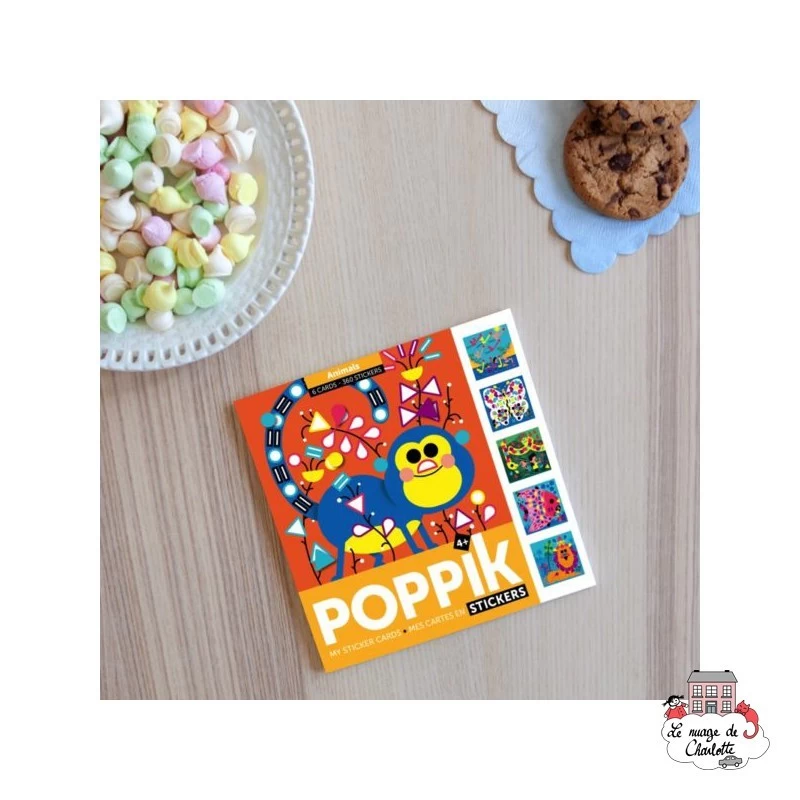 My Sticker Cards - Animals - POP-ANIMAUX - Poppik - Stickers and gommettes - Le Nuage de Charlotte