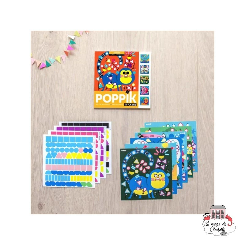 My Sticker Cards - Animals - POP-ANIMAUX - Poppik - Stickers and gommettes - Le Nuage de Charlotte