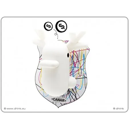tirelire murale CANAR blanc - REC-CANMURBL - Dhink - Tirelire - Le Nuage de Charlotte