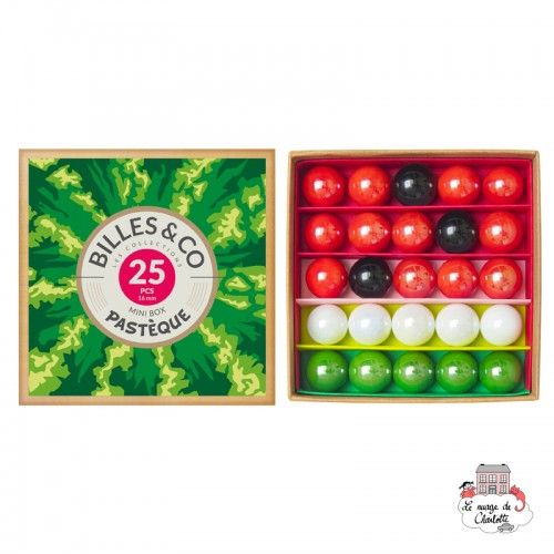 Marbles Box - Watermelon - Mini Box - B&C-MINIBOX-08 - Billes & Co. - Marble Games - Le Nuage de Charlotte