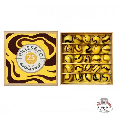 Boîte de Billes - Banana Twist - Uni Box - B&C-UNIBOX-01 - Billes & Co. - Jeux de Billes - Le Nuage de Charlotte