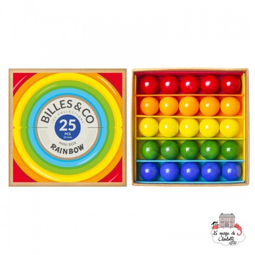 Marbles Box - Rainbow - Mini Box - B&C-MINIBOX-07 - Billes & Co. - Marble Games - Le Nuage de Charlotte