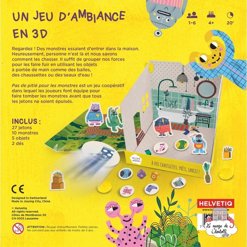 Pas de pitié pour les monstres - HELV-01375 - Helvetiq - Board Games - Le Nuage de Charlotte