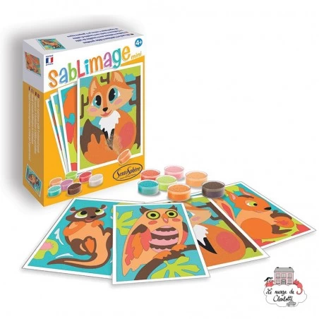 Sablimage - Mini Animaux des bois - STS-8103 - SentoSphère - Tableaux à pailleter - Le Nuage de Charlotte