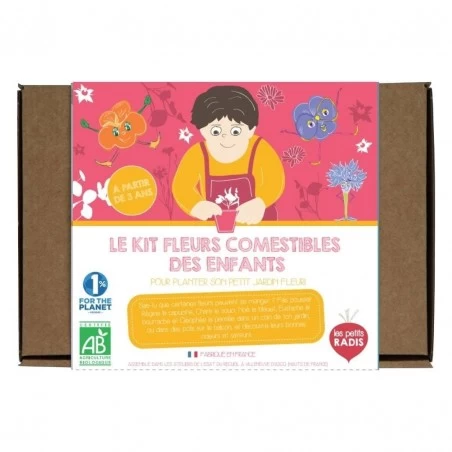 Edible flower kit for children - LPR-K007 - Les Petits Radis - Educational kits - Le Nuage de Charlotte