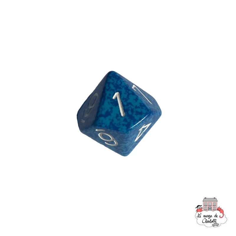 D10 - Speckled Water - blue/white - CHE-CHX25106 - Chessex - Dices, bags and other accessories - Le Nuage de Charlotte