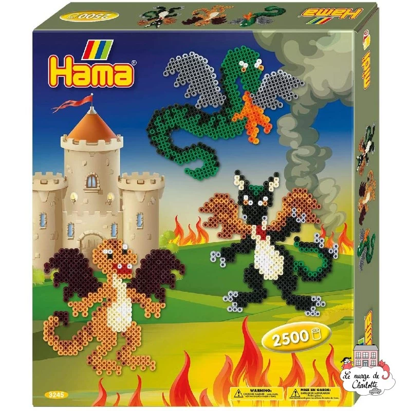 Midi Bead Kit - Dragons - HAM-3245 - Hama - Ironing Beads - Le Nuage de Charlotte