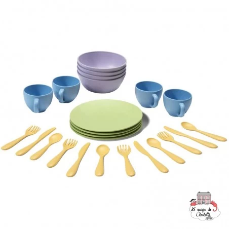 Green Toys Dish Set - GRT-DSH01R - Green Toys - Kitchens and stores - Le Nuage de Charlotte