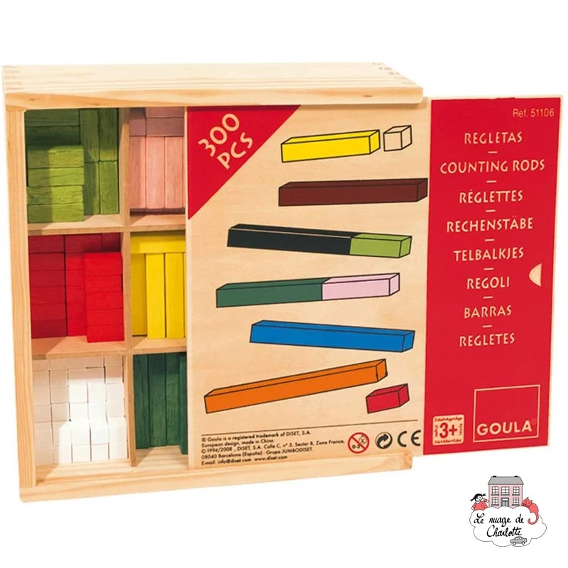 Rulers 10 x 10 Large box 300 pieces - GOU-51106 - Goula - Learn while having fun - Le Nuage de Charlotte