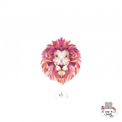 Lion (x5) - SIO-AW06 - Sioou - Temporary Tattoos - Le Nuage de Charlotte