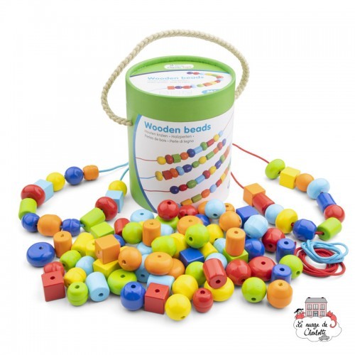 Wooden beads - NCT-10574 - New Classic Toys - Stringing beads - Le Nuage de Charlotte