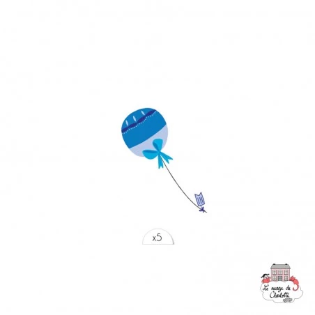 Blue Balloon (x5) - SIO-KC11 - Sioou - Temporary Tattoos - Le Nuage de Charlotte