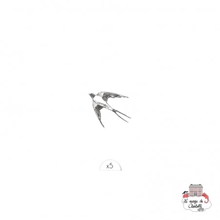 Swallow (x5) - SIO-BR07 - Sioou - Temporary Tattoos - Le Nuage de Charlotte