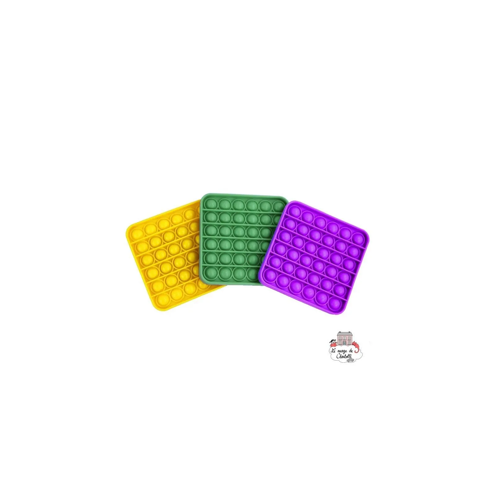 Fidget Game Pop It - Square - Violet - LJA-001CM - Les Jouets d'Antoine - Activity Toys - Le Nuage de Charlotte