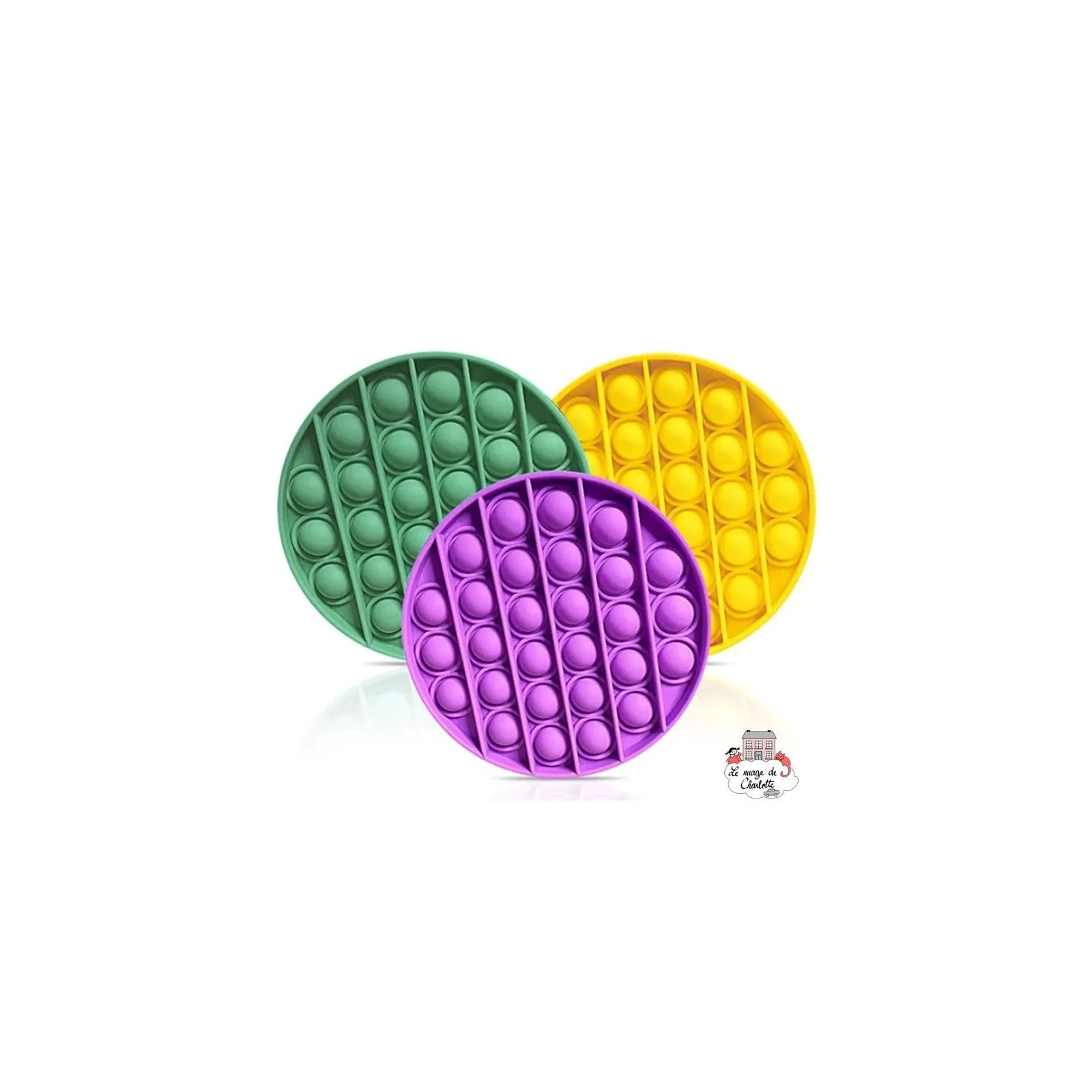 Fidget Game Pop It - Rond - Mauve - LJA-001RM - Les Jouets d'Antoine - Jouets d'activité - Le Nuage de Charlotte