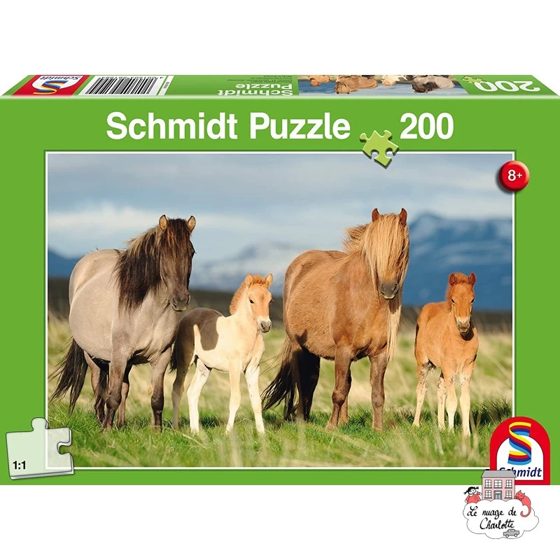 Family of Horses - SDT-56199 - Schmidt - Puzzles for little ones - Le Nuage de Charlotte