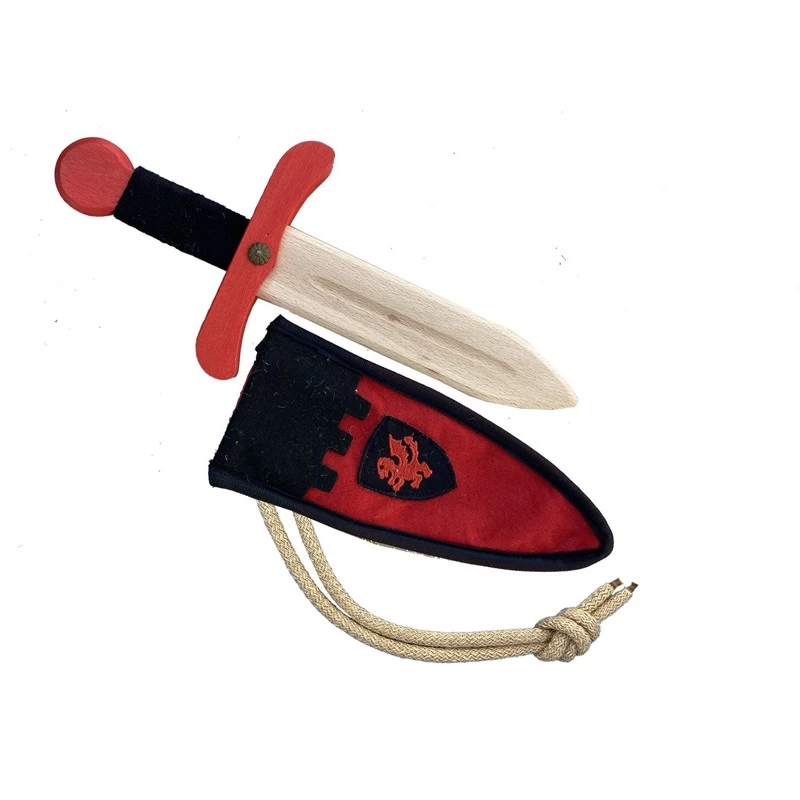 Red Kamelot dagger with scabbard - KMT-ST408F - Kàlid Medieval Toys - Disguises - Le Nuage de Charlotte