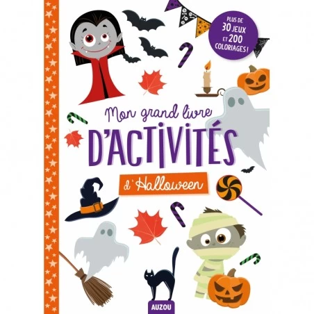 Mon grand livre d'activités d'Halloween - AUZ-9782733884072 - Editions Auzou - Livres d'Activités - Le Nuage de Charlotte