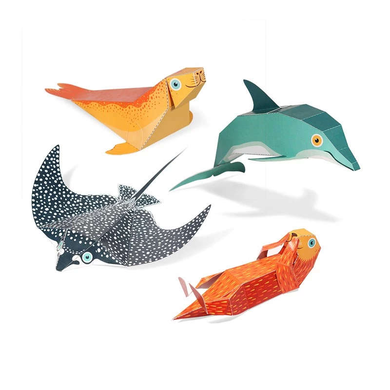 Marine Animals Paper Toys - PUK-26243 - Pukaca - Maquettes en carton - Le Nuage de Charlotte